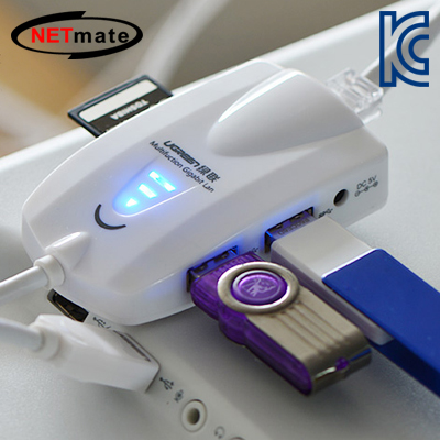 강원전자 넷메이트 NMU-G810 USB3.0 올인원 컨버터(허브+랜카드+카드리더기)