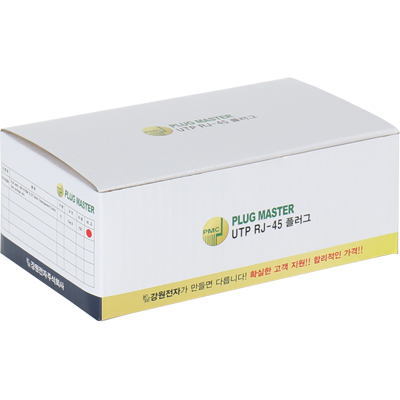 강원전자 플러그마스터 UTP CAT.6 RJ-45 8P8C 플러그&부트(100개)