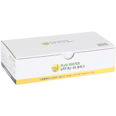 강원전자 플러그마스터 STP CAT.7/CAT.6A RJ-45 8P8C 플러그 - Three Prongs 핀(100개)