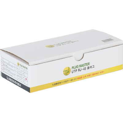 강원전자 플러그마스터 STP CAT.7/CAT.6A RJ-45 8P8C 플러그 - Two Prongs 핀(100개)