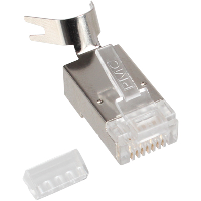 강원전자 플러그마스터 STP CAT.7/CAT.6A RJ-45 8P8C 플러그 - Two Prongs 핀(100개)