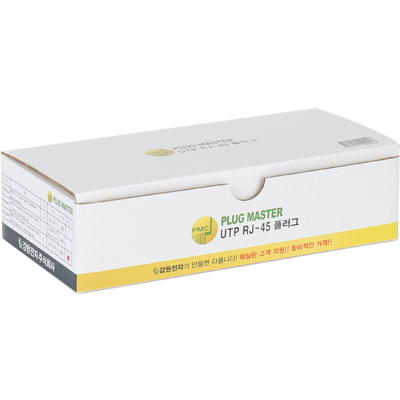 강원전자 플러그마스터 STP CAT.7/CAT.6A RJ-45 8P8C 플러그 - Two Prongs 핀(100개)