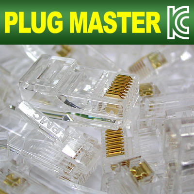 강원전자 플러그마스터 UTP CAT.6 RJ-45 8P8C 플러그(100개)