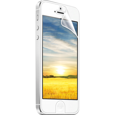 강원전자 산와서플라이 PDA-FIPK38FP iPhone5 고광택 지문방지 액정보호필름 세트