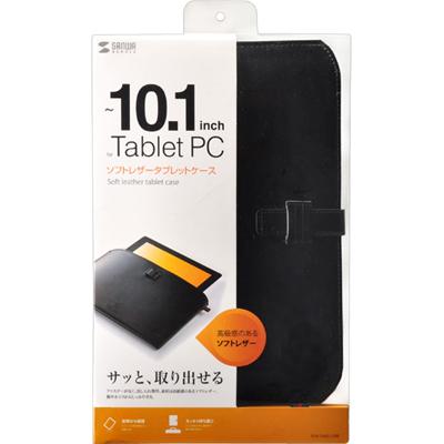 강원전자 산와서플라이 PDA-TABSL10BK 10.1" 태블릿PC 소프트 인조가죽 케이스(블랙)