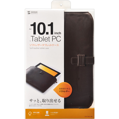 강원전자 산와서플라이 PDA-TABSL10BR 10.1" 태블릿PC 소프트 인조가죽 케이스(브라운)