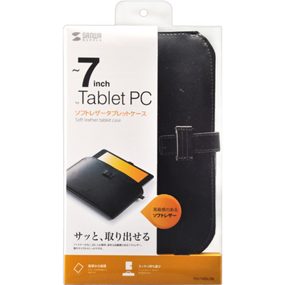 강원전자 산와서플라이 PDA-TABSL7BK 7" 태블릿PC 소프트 인조가죽 케이스(블랙)