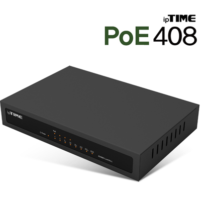 ipTIME(아이피타임) PoE408 8포트 스위칭 허브(4포트 PoE)