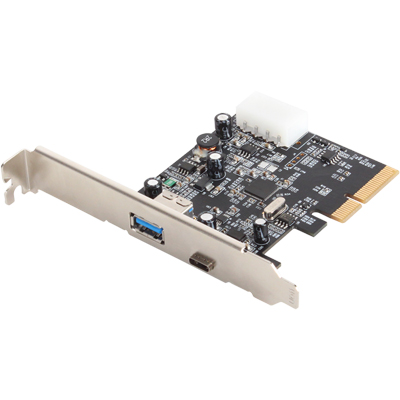 강원전자 넷메이트 U-1120 USB3.1 Gen2 2포트 PCI Express 카드(Type C+A)(Asmedia)(슬림PC겸용)