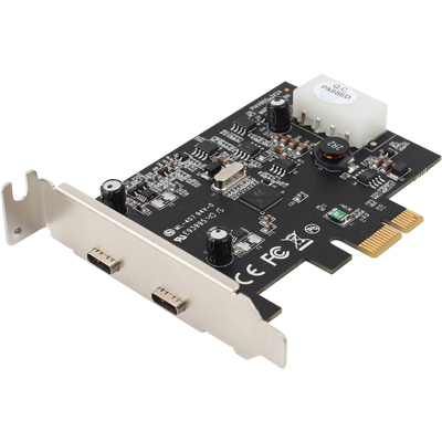 강원전자 넷메이트 U-1440 USB3.1 Gen1 2포트 PCI Express 카드(Type C)(VIA)(슬림PC겸용)