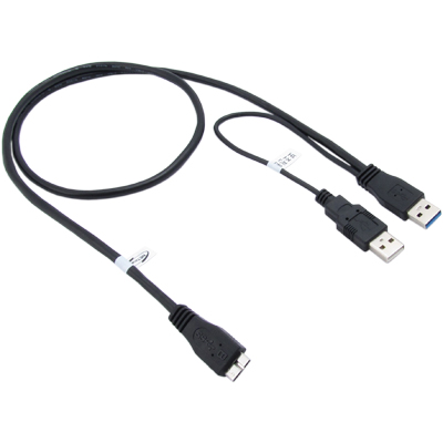강원전자 넷메이트 NMP-UM308YB USB3.0 Micro-B Y케이블 (블랙)
