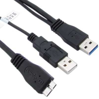 강원전자 넷메이트 NMP-UM308YB USB3.0 Micro-B Y케이블 (블랙)