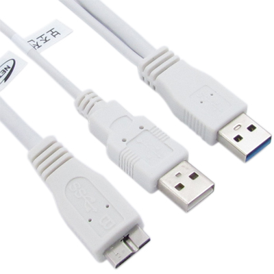 강원전자 넷메이트 NMP-UM308YW USB3.0 Micro-B Y케이블 (화이트)