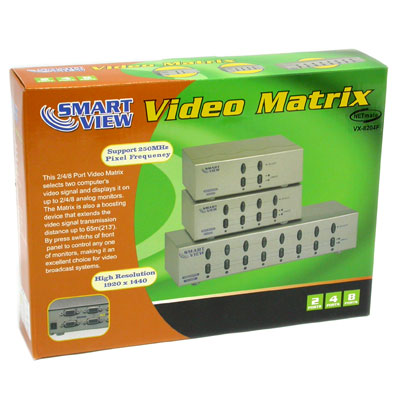 강원전자 넷메이트 VX-8204F 고해상도 2:4 모니터 MATRIX 분배기