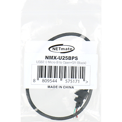 강원전자 넷메이트 NMX-U25BPS USB2.0 Micro 5핀 오픈 케이블 0.25m