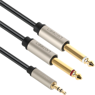 강원전자 넷메이트 NMA-GAV01D 스테레오 - TS(5.5 Mono) x2 마이크 케이블 1m