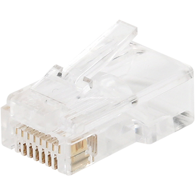 강원전자 플러그마스터 UTP CAT.5E RJ-45 8P8C EZ 플러그(클리어) - Three Prongs 핀(100개)