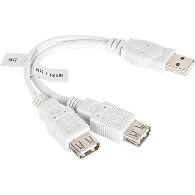 강원전자 넷메이트 NMC-UF185W USB2.0 연장 Y 케이블 0.16m (화이트)