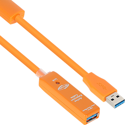 강원전자 넷메이트 CBL-302OR-20M USB3.0 리피터 20m (오렌지/전원 아답터 포함)