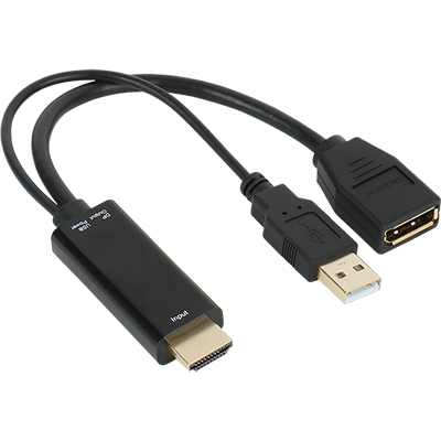 강원전자 넷메이트 NM-HDP12 4K 지원 HDMI to DisplayPort 컨버터 (USB전원)