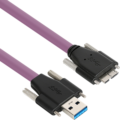 강원전자 넷메이트 USB3.0 High-Flex AM-MicroB 케이블 2m (독일 igus 선재/Lock)