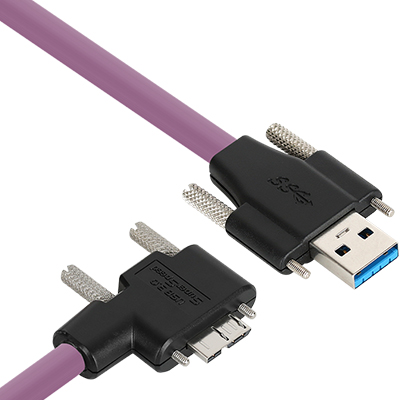 강원전자 넷메이트 USB3.0 High-Flex AM-MicroB 케이블 2m (독일 igus 선재/꺾임/Lock)
