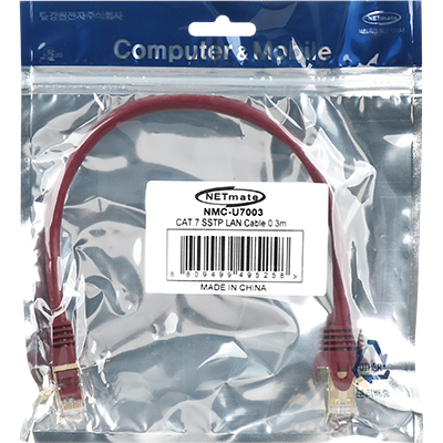 강원전자 넷메이트 CAT.7 SSTP 다이렉트 케이블 0.3m NM-U7003Z