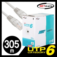 강원전자 넷메이트 NMC-UTP24T CAT.6 UTP 케이블 305m (단선/그레이)