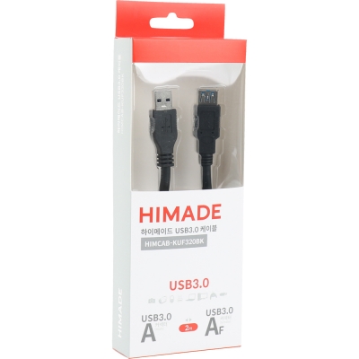 HIMADE(하이메이드) HIMCAB-KUF320BK USB3.0 연장 AM-AF 케이블 2m (블랙)