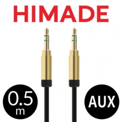 HIMADE(하이메이드) HIMCAB-KAM05SN 스테레오 AUX 케이블 0.5m (블랙)