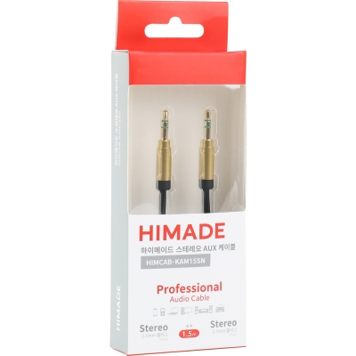 HIMADE(하이메이드) HIMCAB-KAM15SN 스테레오 AUX 케이블 1.5m (블랙)