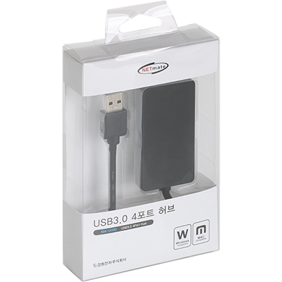 강원전자 넷메이트 NM-UH30 USB3.1 4포트 유·무전원 허브