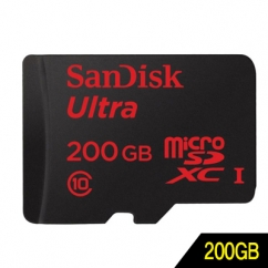 SanDisk(샌디스크) SDSQUAR-200G 200GB Ultra Micro SD 카드 [SD아답터 포함]