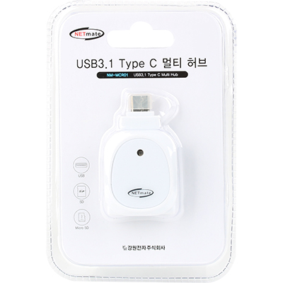 강원전자 넷메이트 USB3.1 Type C 2포트 2 in 1 멀티 허브