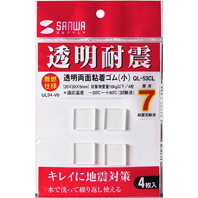 강원전자 산와서플라이 QL-53CL 지진 대비 전도 방지 젤 타입 고무(20x20x5mm/16kg)