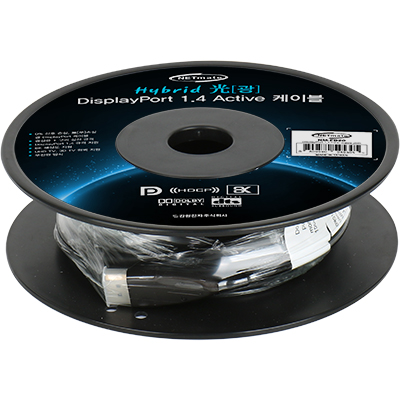 강원전자 넷메이트 8K 60Hz Hybrid 광 DisplayPort 1.4 Active 케이블(무전원) 20m