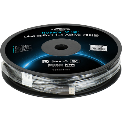 강원전자 넷메이트 8K 60Hz Hybrid 광 DisplayPort 1.4 Active 케이블(무전원) 100m