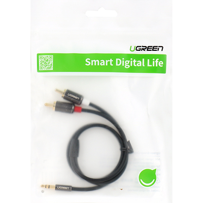 유그린 U-20779 최고급 3.5mm 스테레오 to RCA 2선 케이블 0.5m