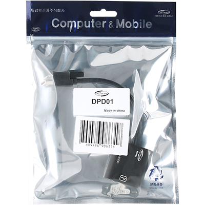 강원전자 넷메이트 DPD01 MIni DisplayPort 1.2 to DVI 컨버터(무전원)