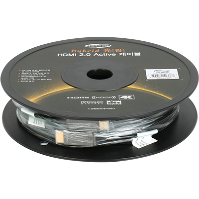 강원전자 넷메이트 Hybrid 광 HDMI 2.0 Active 케이블(무전원) 50m