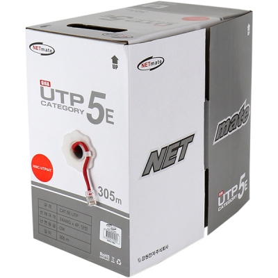 강원전자 넷메이트 CAT.5E UTP 케이블 305m (단선/레드) NMC-UTP04T