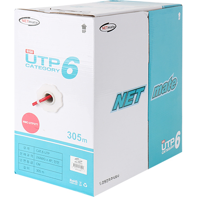 강원전자 넷메이트 CAT.6 UTP 케이블 305m (단선/레드)