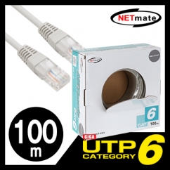 강원전자 넷메이트 CAT.6 UTP 케이블 100m (단선/그레이)