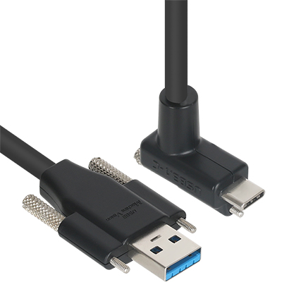 강원전자 넷메이트 USB3.1 Gen1 AM(Lock)-CM(Lock) 케이블 2m (상하 꺾임)