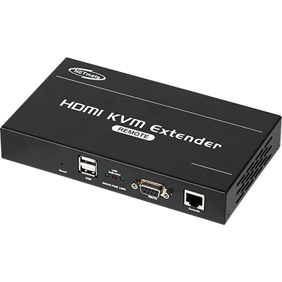 강원전자 넷메이트 NM-QMS3300 국산 HDMI/VGA + USB + Audio + RS232 멀티포맷 KVM IP 리피터(로컬 + 리모트)(Ethernet Base 150m)