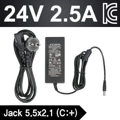 NMK-P4551 DC 24V 2.5A [Jack 5.5x2.1(C:+)] 전용 아답터