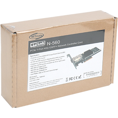 강원전자 넷메이트 N-560 PCI Express 싱글 40GbE QSFP+ 랜카드(Intel XL710 칩셋)(모듈 미포함)