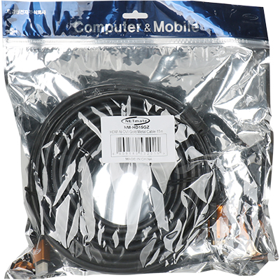 강원전자 넷메이트 HDMI to DVI Gold Metal 케이블 15m