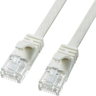 강원전자 산와서플라이 KB-FL6A-005W CAT.6A UTP 다이렉트 FLAT 케이블 0.5m