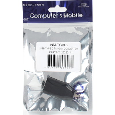 강원전자 넷메이트 NM-TCA02 USB3.1 Type C to HDMI 컨버터(무전원/Alternate Mode)